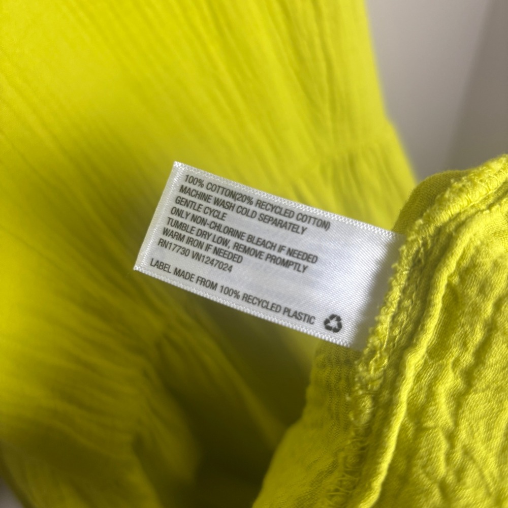 Universal Thread Lime Green Flutter Sleeves Tiered Gauze Maxi Dress Womens XL - Picture 9 of 9